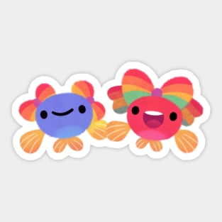 Rainbow guppy 8 Sticker